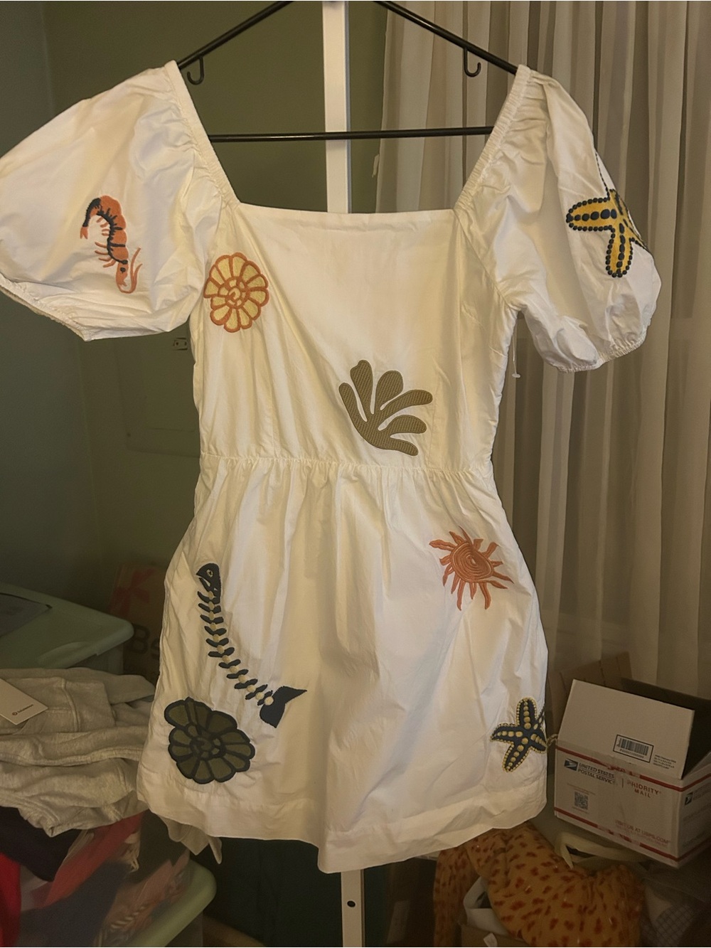 Cleobella Flora Mini Dress in Ivory